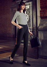 Biz Corporate Womens Bandless Slimline Pant (10721)